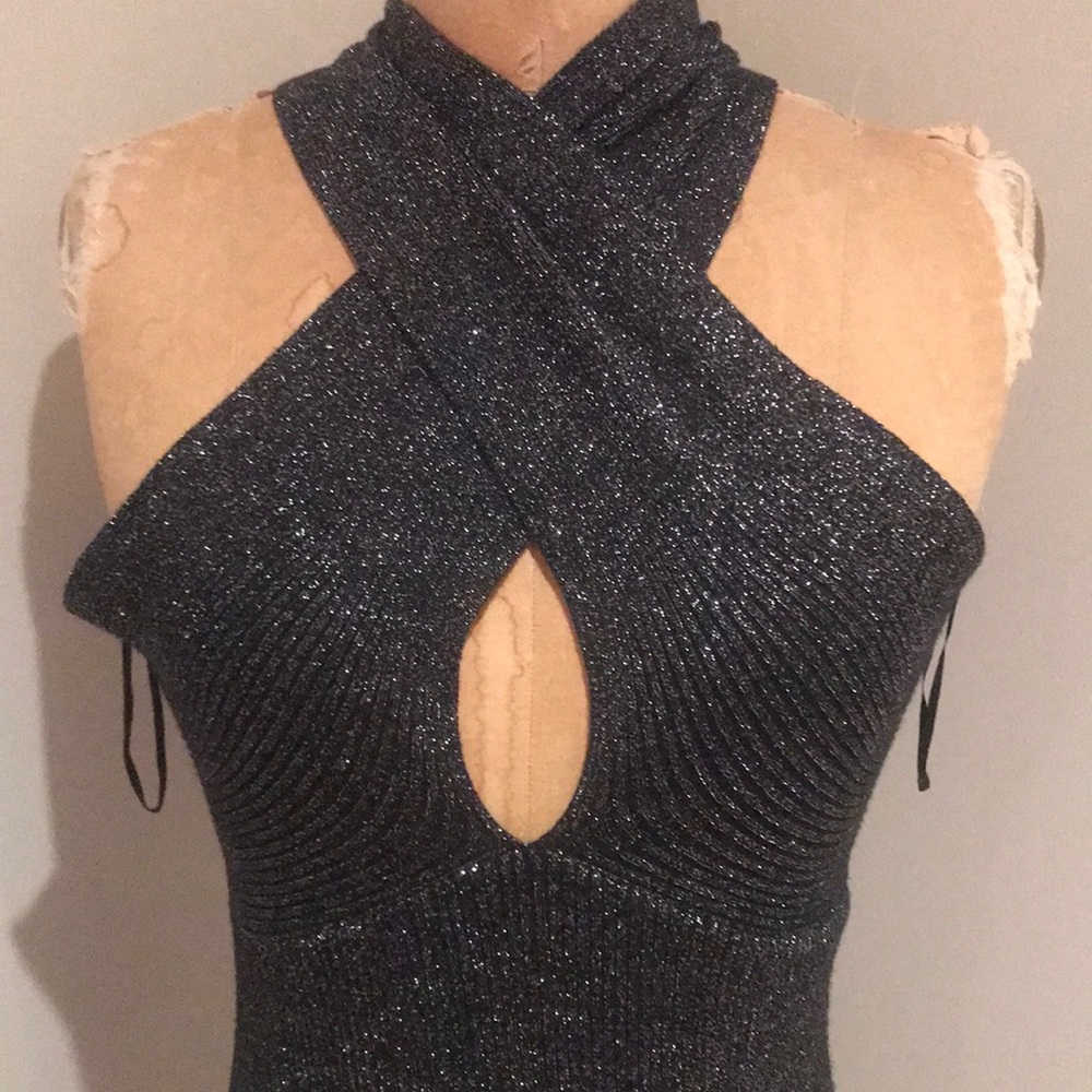 Amelie Folies knit halter dress